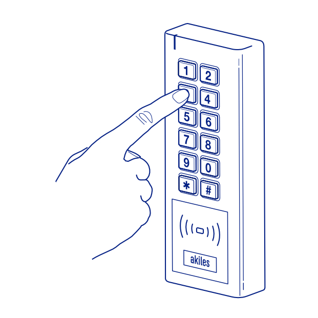 akiles pinpad can be opened with multiple pin codes