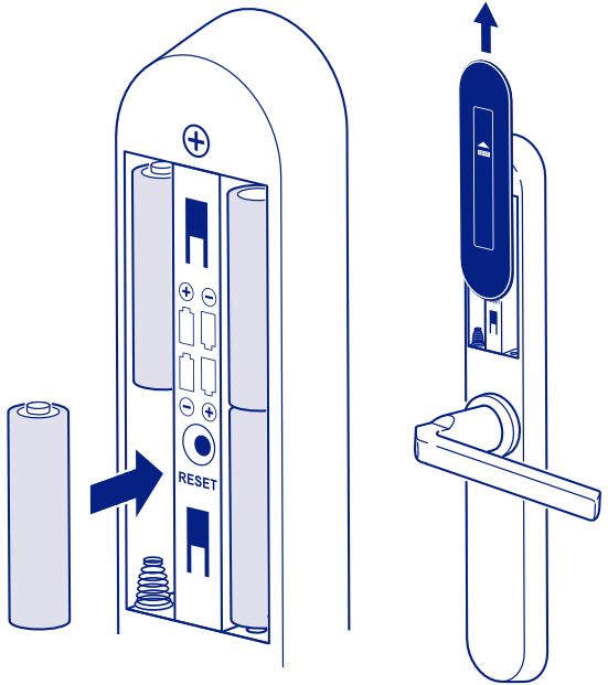 akiles smart room lock has 4 alkaline batteries